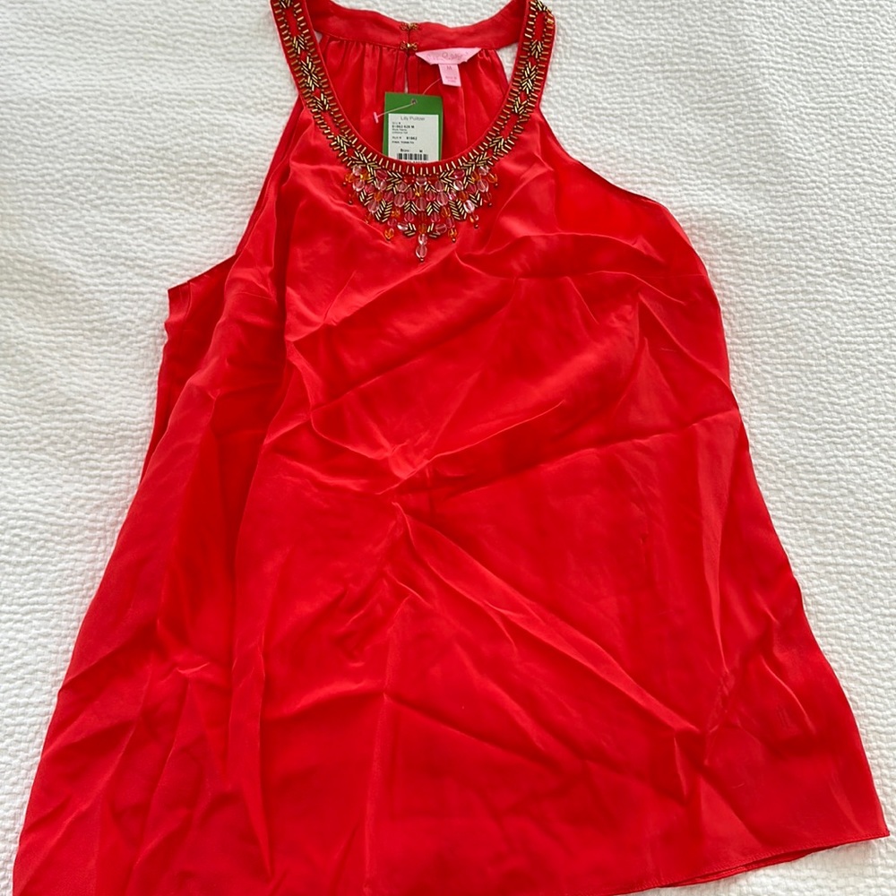 Coral jeweled top - Lilly Pulitzer